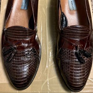 Mens Stacy Adams Brown Genuine Leather Dress Shoes Size 13